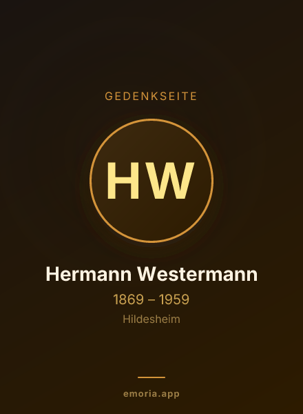Gedenkportrait von Hermann Westermann