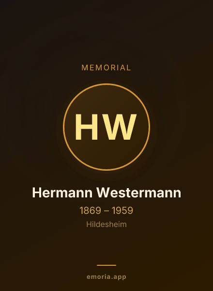 Memorial portrait of Hermann Westermann