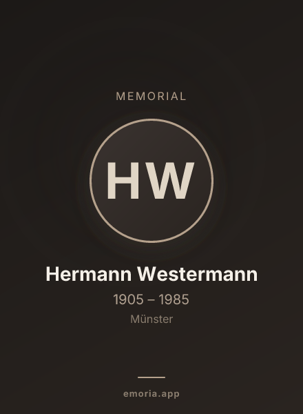 Memorial portrait of Hermann Westermann