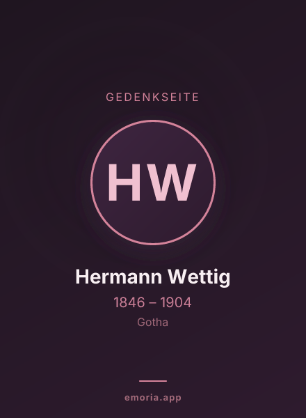 Gedenkportrait von Hermann Wettig