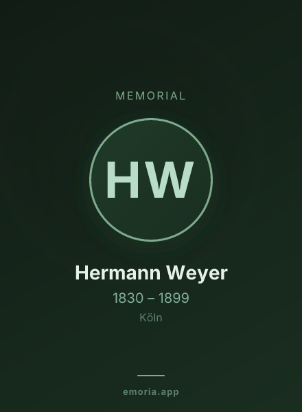 Memorial portrait of Hermann Weyer