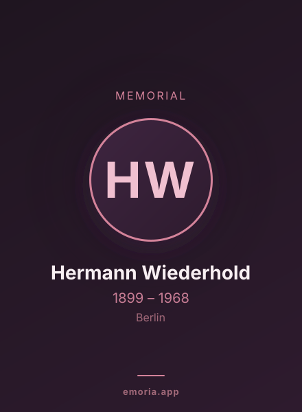 Memorial portrait of Hermann Wiederhold