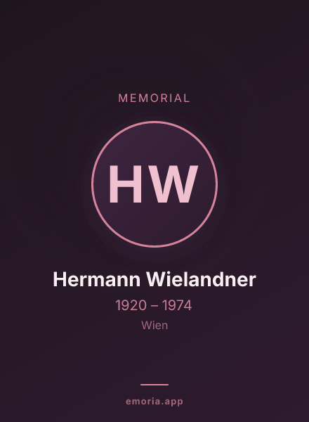Memorial portrait of Hermann Wielandner