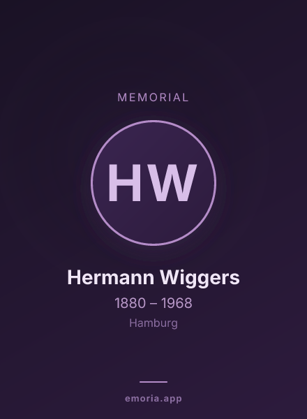 Memorial portrait of Hermann Wiggers