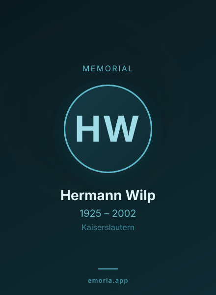 Memorial portrait of Hermann Wilp