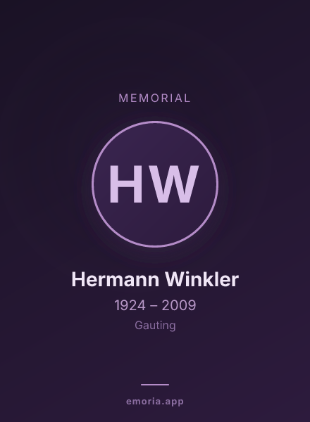 Memorial portrait of Hermann Winkler