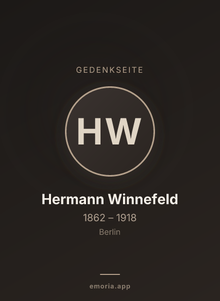 Gedenkportrait von Hermann Winnefeld