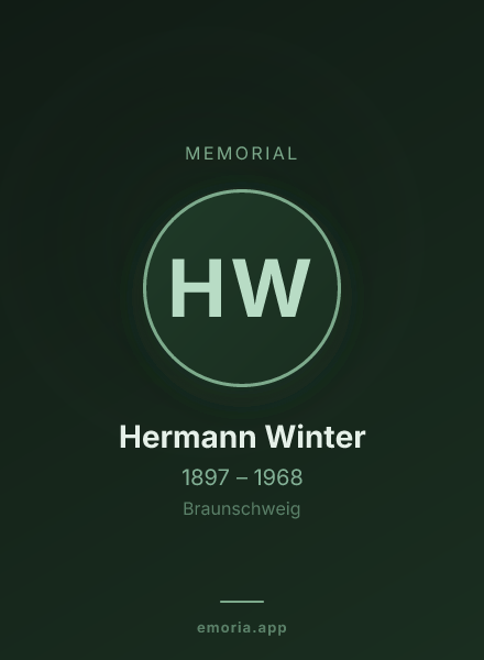 Memorial portrait of Hermann Winter