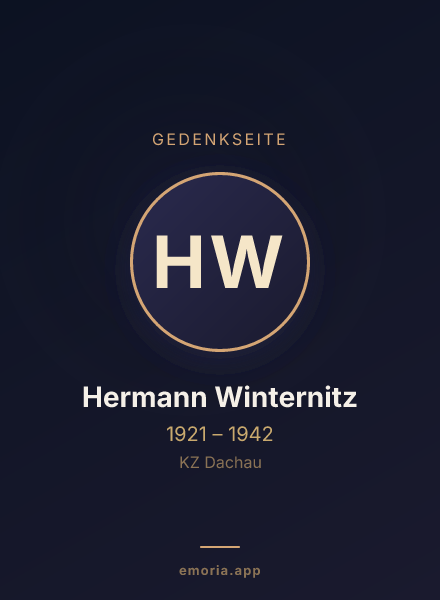 Gedenkportrait von Hermann Winternitz