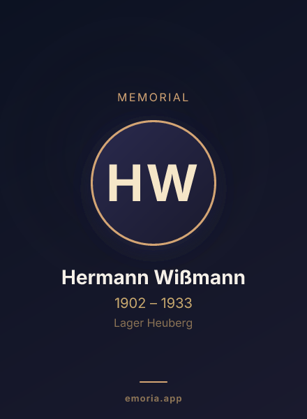 Memorial portrait of Hermann Wißmann