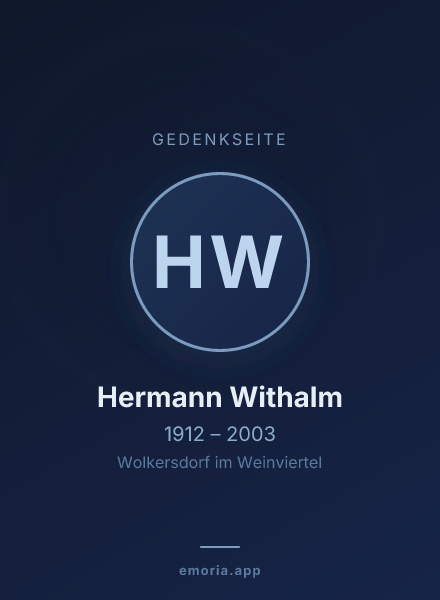 Gedenkportrait von Hermann Withalm