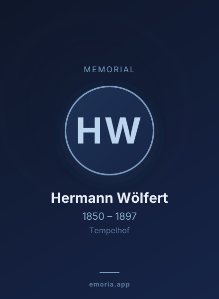Memorial portrait of Hermann Wölfert