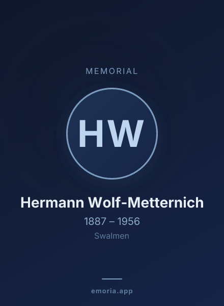 Memorial portrait of Hermann Wolf-Metternich