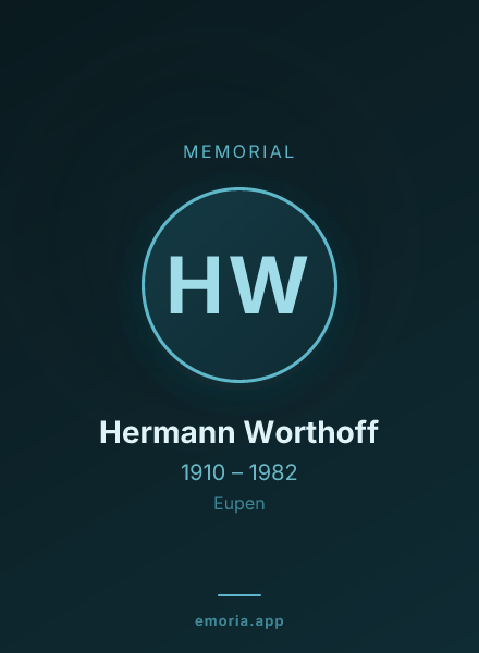 Memorial portrait of Hermann Worthoff