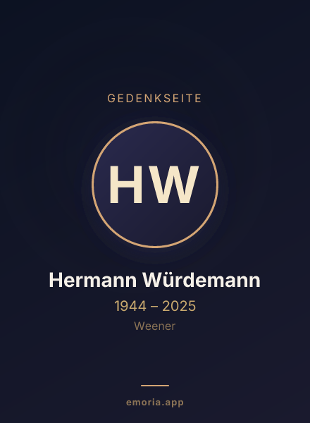 Gedenkportrait von Hermann Würdemann