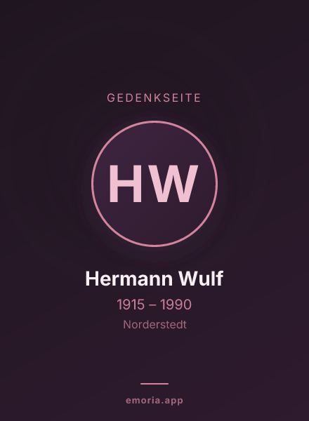 Gedenkportrait von Hermann Wulf