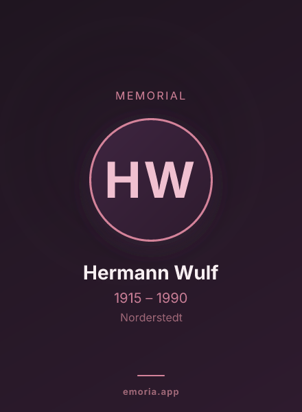 Memorial portrait of Hermann Wulf
