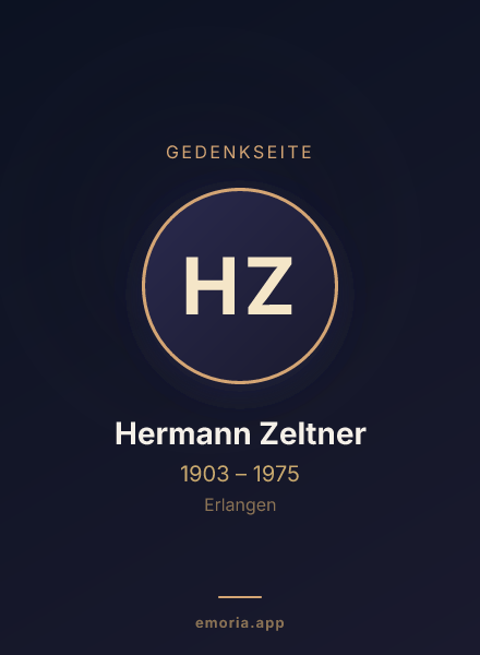 Gedenkportrait von Hermann Zeltner