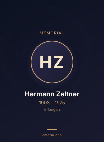 Memorial portrait of Hermann Zeltner