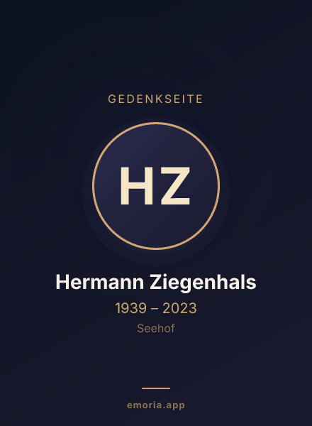 Gedenkportrait von Hermann Ziegenhals