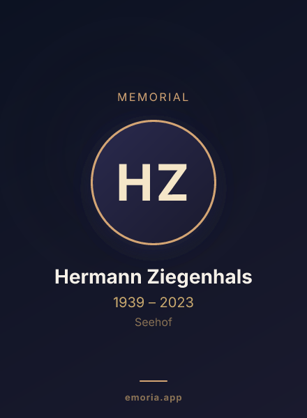 Memorial portrait of Hermann Ziegenhals