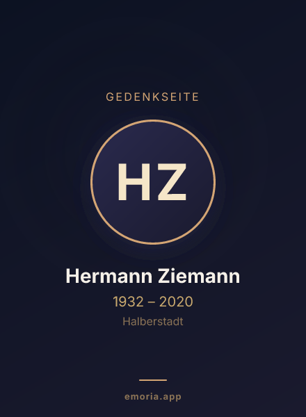 Gedenkportrait von Hermann Ziemann