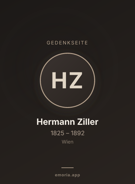 Gedenkportrait von Hermann Ziller