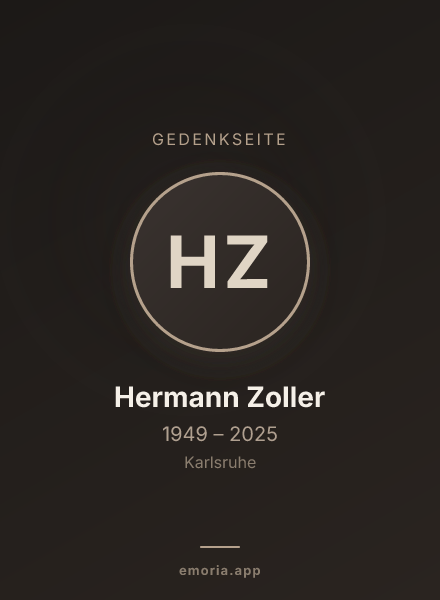 Gedenkportrait von Hermann Zoller