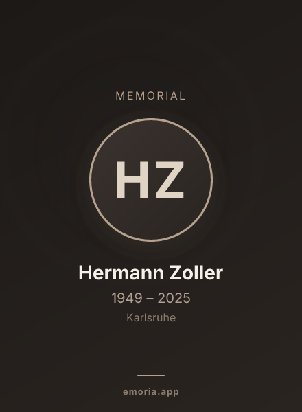 Memorial portrait of Hermann Zoller