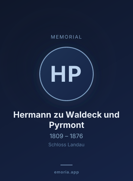 Memorial portrait of Hermann zu Waldeck und Pyrmont