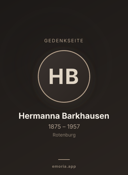 Gedenkportrait von Hermanna Barkhausen