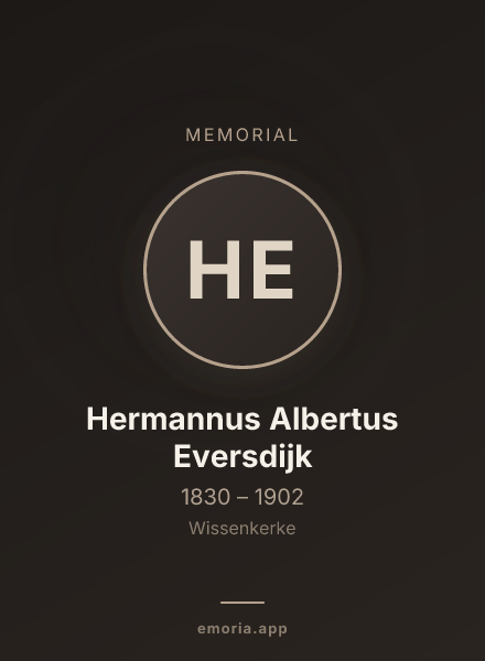 Memorial portrait of Hermannus Albertus Eversdijk