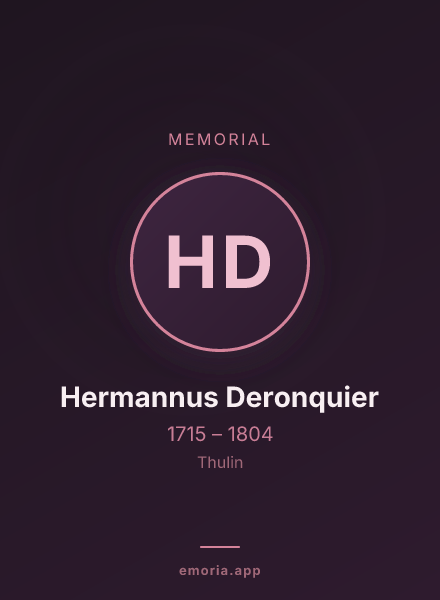 Memorial portrait of Hermannus Deronquier