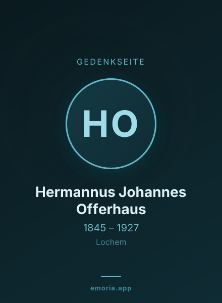 Gedenkportrait von Hermannus Johannes Offerhaus