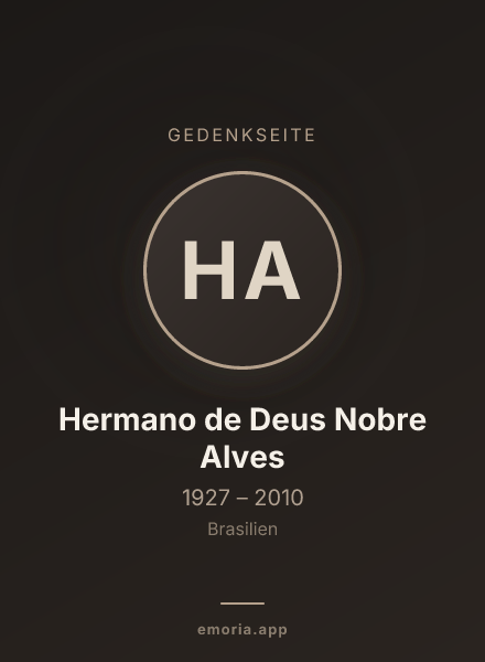 Gedenkportrait von Hermano de Deus Nobre Alves