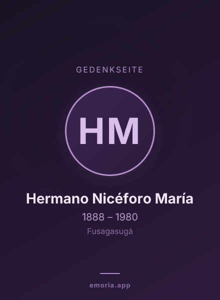 Gedenkportrait von Hermano Nicéforo María