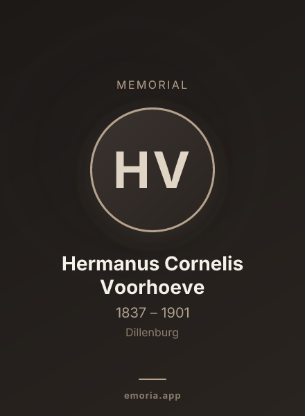 Memorial portrait of Hermanus Cornelis Voorhoeve