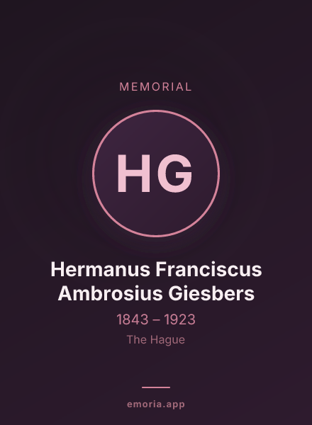 Memorial portrait of Hermanus Franciscus Ambrosius Giesbers