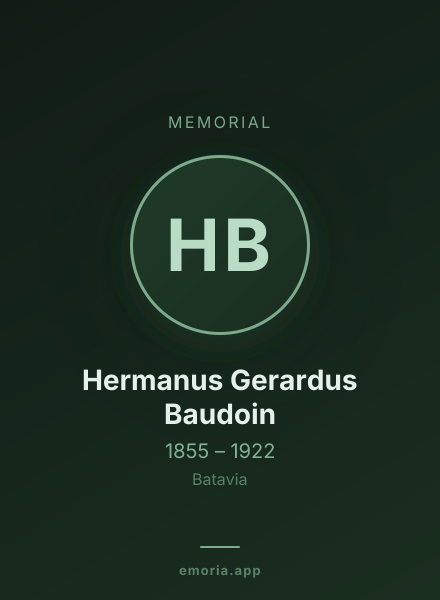 Memorial portrait of Hermanus Gerardus Baudoin