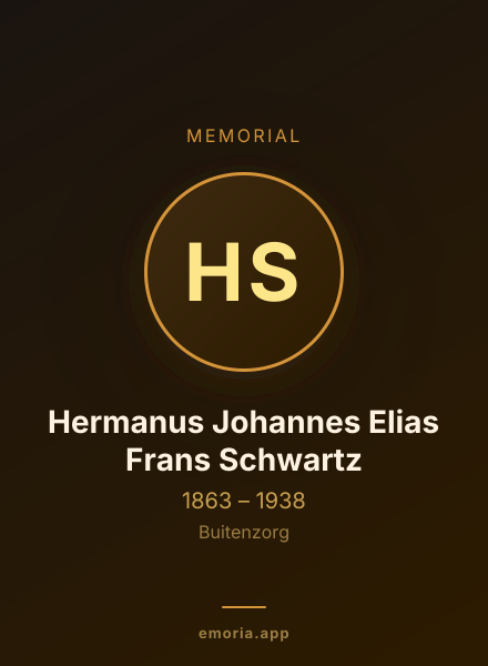 Memorial portrait of Hermanus Johannes Elias Frans Schwartz