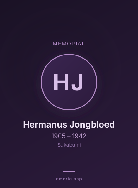 Memorial portrait of Hermanus Jongbloed