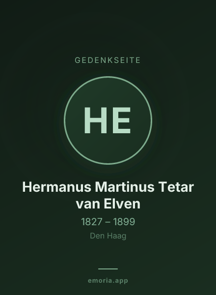 Gedenkportrait von Hermanus Martinus Tetar van Elven