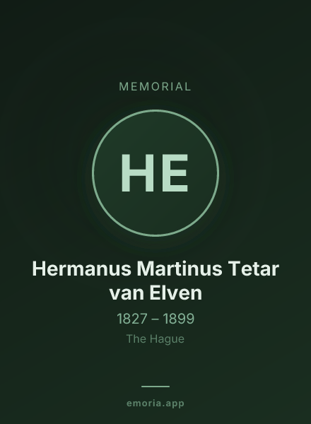 Memorial portrait of Hermanus Martinus Tetar van Elven