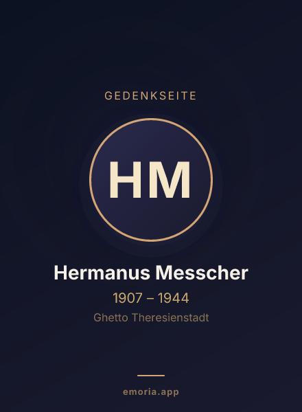 Gedenkportrait von Hermanus Messcher