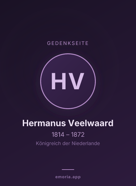 Gedenkportrait von Hermanus Veelwaard
