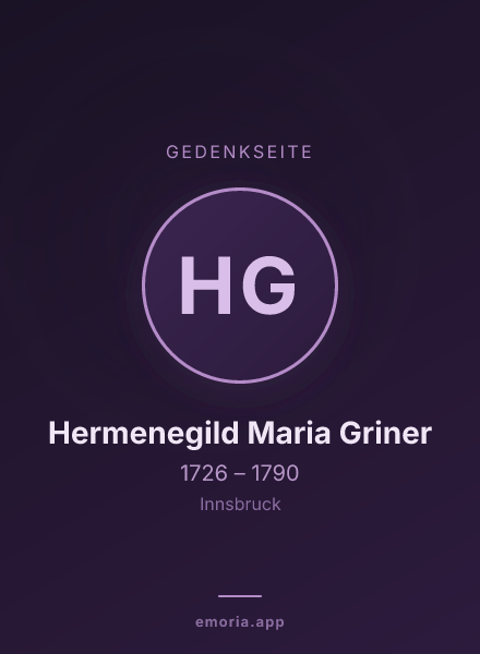 Gedenkportrait von Hermenegild Maria Griner