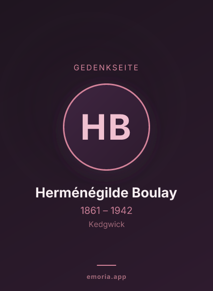 Gedenkportrait von Herménégilde Boulay