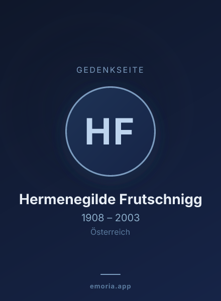 Gedenkportrait von Hermenegilde Frutschnigg
