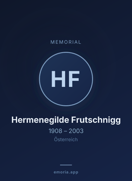 Memorial portrait of Hermenegilde Frutschnigg