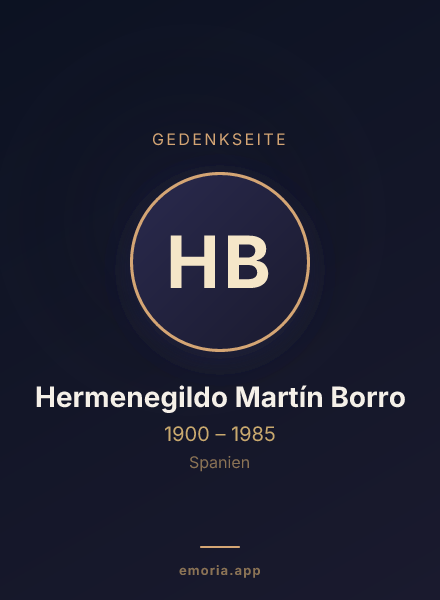 Gedenkportrait von Hermenegildo Martín Borro